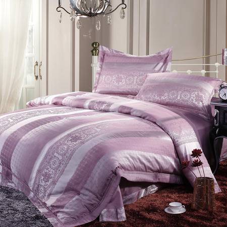 居夢萊家紡 羅蒂娜 大提花繡花床上用品高檔奢華婚慶四件套圖片大全 郵樂官方網站